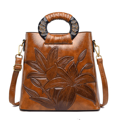 Bolsa de Hombro Étnica Floral Grande - Capacidad Amplia para Mujer - Image 9
