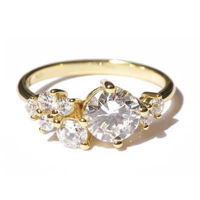 Anillo de Diamante Brillante con Zirconia de Plata para Mujer - Image 13