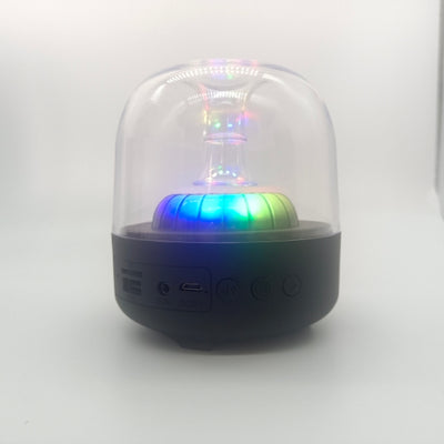 Parlante Bluetooth Minimalista de Cristal Azul con Bajos Potentes - Image 8