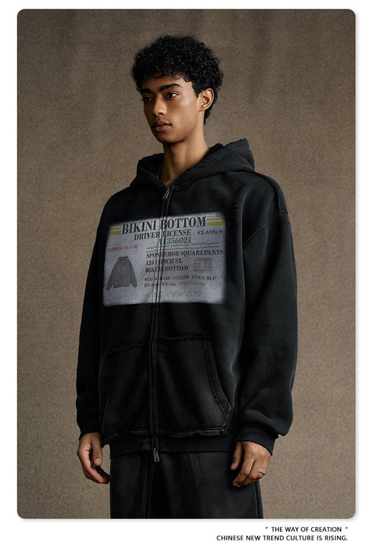 Sudadera Estilo Cardigan con Cierre y Diseño Roto - Image 12