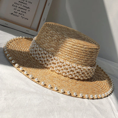 Sombrero de Sol Elegante para Mujer con Copa Plana - Image 2