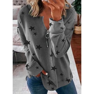 Sudadera Estampado Estrellas Manga Larga para Mujer - Image 4
