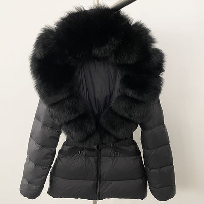 Chaqueta Acolchada Corta Ajustada para Mujer con Forro de Piel - Image 12