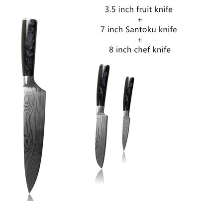 Cuchillo Desollador de Acero Inoxidable con Mango de Resina Negra - Image 8