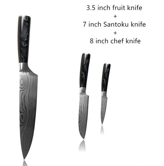 Cuchillo Desollador de Acero Inoxidable con Mango de Resina Negra - Image 8