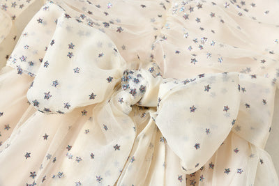 Vestido Slim Elegante con Estampado de Seda y Malla Brillante - Image 20