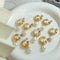 Aretes de Perla Barroca en C con Diseño Personalizado Europeo