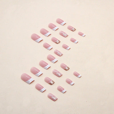 Uñas Postizas Amor Simple - Diseño Dulce y Elegante - Image 2