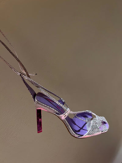 Sandalias de Tacón Alto con Punta Cuadrada y Tiras Cruzadas - Image 7