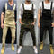 Pantalones Vaqueros Rotos con Tirantes