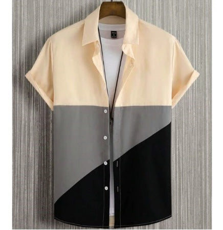 Camisa Casual para Hombre con Estampado Digital y Cuello de Pie - Image 7