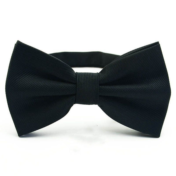 Corbata de Moño Elegante a Rayas para Padrino - Negro, Rojo y Azul
