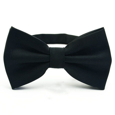 Corbata de Moño Elegante a Rayas para Padrino - Negro, Rojo y Azul