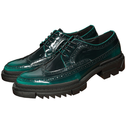 Zapatos de Cuero Genuino con Plataforma Elevadora para Hombre