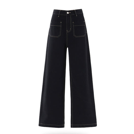 Pantalón Recto Holgado de Cintura Alta con Efecto Adelgazante - Image 9