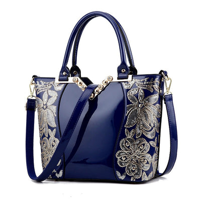Bolso de Cuero Negro con Bordados Artesanales - Image 8