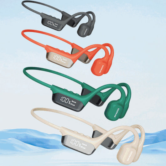 Auriculares de Conducción Ósea con Pantalla Bluetooth Resistentes al Agua para Deportes