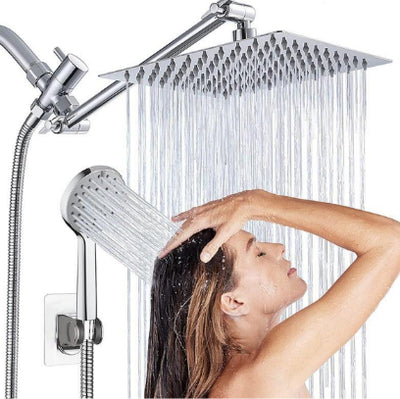 Ducha de Brazo Extensible Cromada Multifunción con Alcachofa de Acero Inoxidable - Image 3