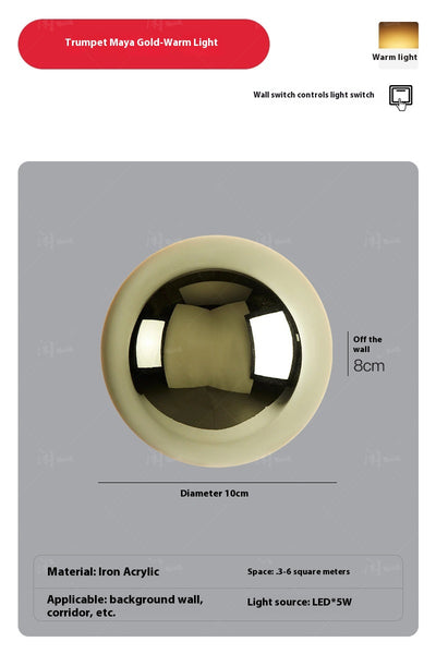 Lámpara Solar de Pared Estilo Nórdico Eclipse para Dormitorio - Image 6
