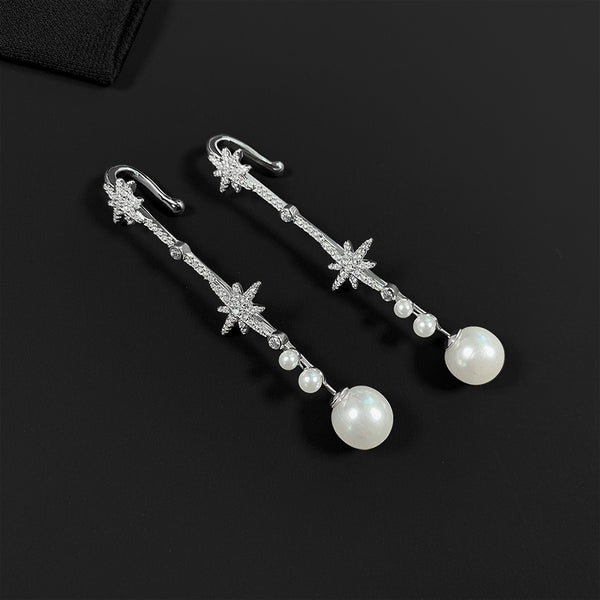 Aretes de Estrella con Seis Montura - Diseño Clásico