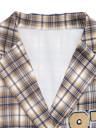 Blazer Cuadros Estilo Universitario para Mujer - Image 16