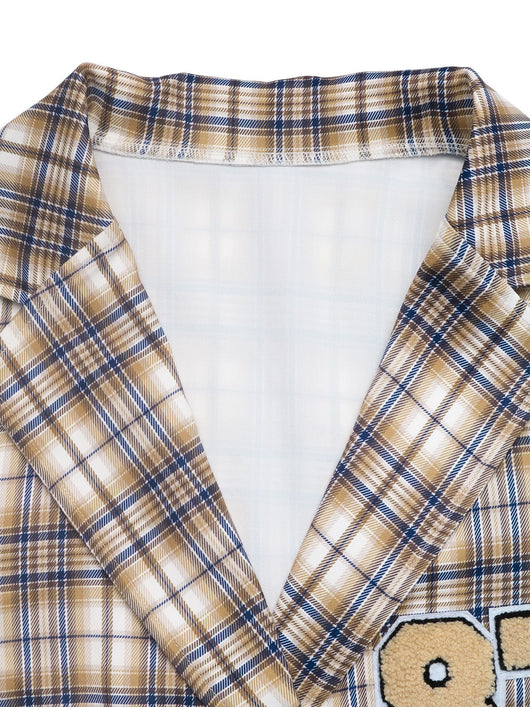 Blazer Cuadros Estilo Universitario para Mujer - Image 16