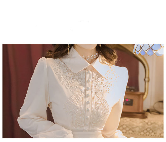Vestido de Trabajo Estilo Mori Girl Literario con Temperamento Francés - Image 9
