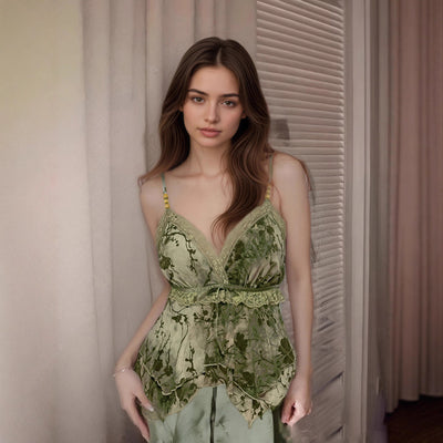 Vestido Retro Cuello V Cintura Marcada Diseño Asimétrico