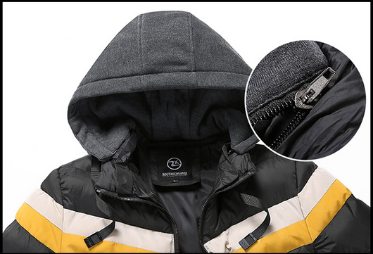 Chaqueta Impermeable con Capucha para Hombre Tallas Grandes Invierno - Image 14