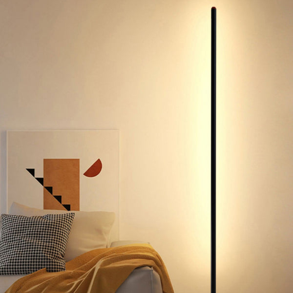 Lámpara de Pie LED Moderna con Estructura de Aluminio para Sala y Dormitorio