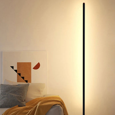 Lámpara de Pie LED Moderna con Estructura de Aluminio para Sala y Dormitorio