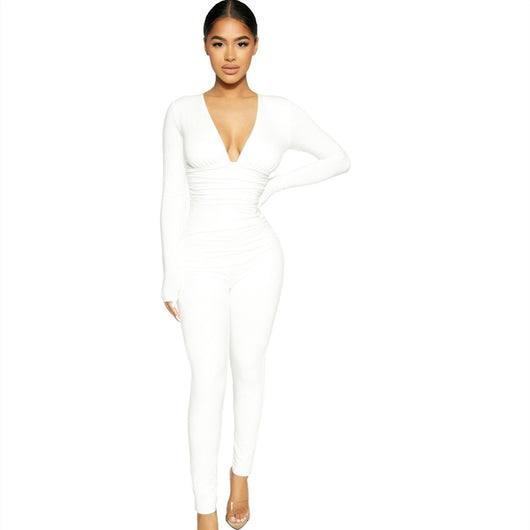 Body Shaper de Cuello V Manga Larga Elástico para Mujer - Image 9