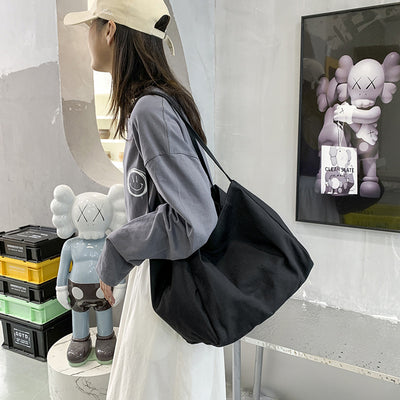 Bolsa de Compras Artística de Lona Grande con Capacidad Amplia - Image 3