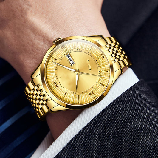 Reloj Mecánico Automático para Hombre con Calendario Doble y Resistencia al Agua