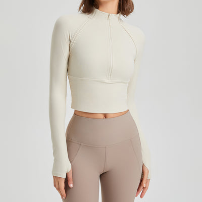 Conjunto de Yoga Entallado con Cierre Frontal - Tela de Secado Rápido para Otoño - Image 5