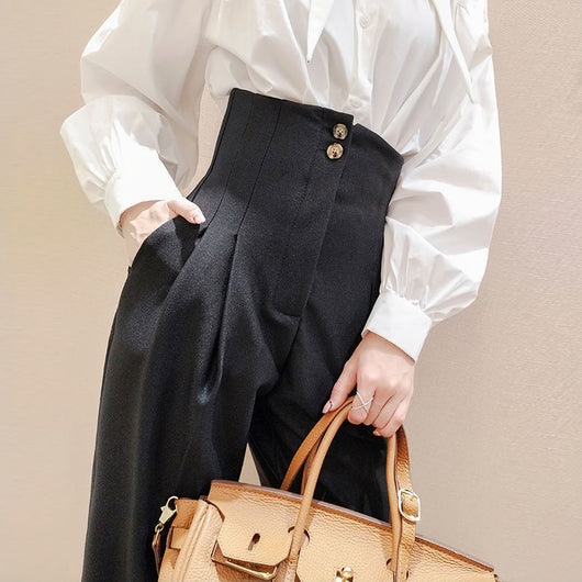 Pantalón Negro Cintura Alta Ajustado Multiuso para Mujer - Image 8