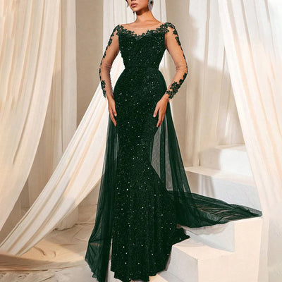 Vestido de Fiesta con Encaje para Mujer - Elegancia Nocturna - Image 8