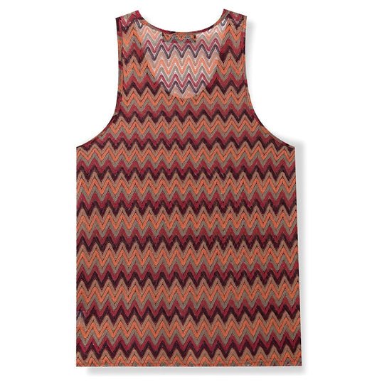 Chaleco Casual Retro para Hombre con Rayas de Contraste en Colores Degradados - Image 19