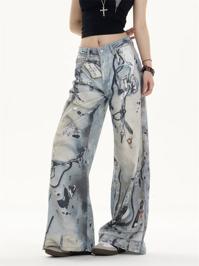Pantalones Vaqueros Rectos de Pierna Ancha con Múltiples Bolsillos - Image 18