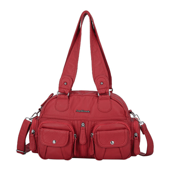 Bolsa Mensajera Casual Coreana de Color Liso