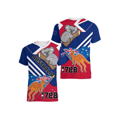 Camiseta Deportiva Infantil con Patrón de Canguro Australiano - Cuello V - Image 5