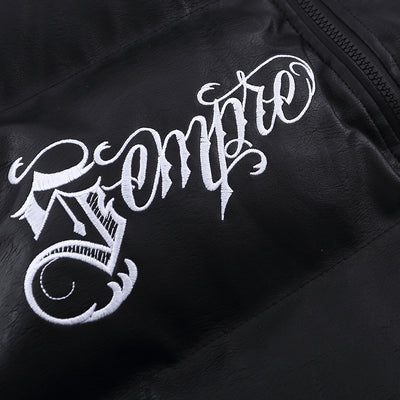 Chaleco de Algodón PU con Letras Bordadas para Hombre - Image 9