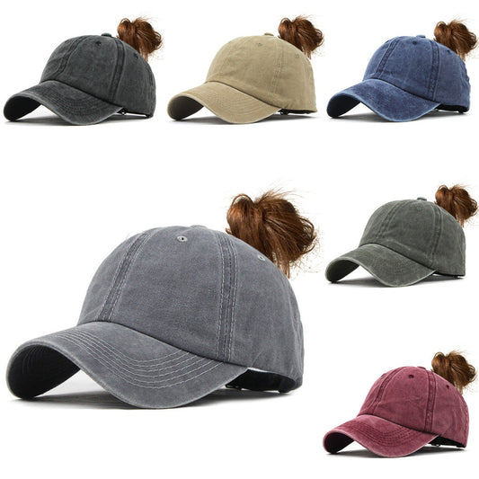 Gorra de Béisbol con Abertura para Coleta - Diseño Moderno para Mujer