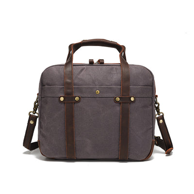 Maletín Vintage de Lona Encerada para Hombre - Image 8