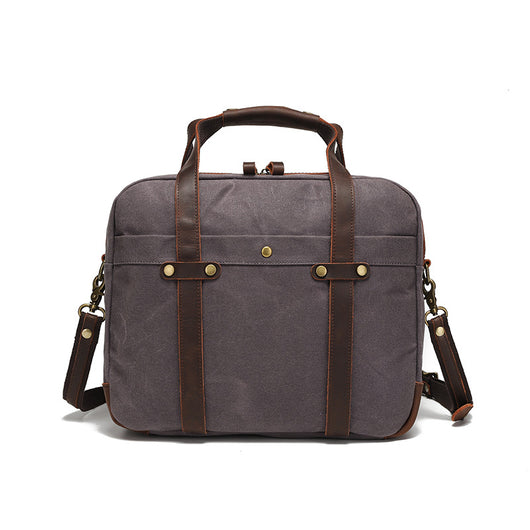 Maletín Vintage de Lona Encerada para Hombre - Image 8
