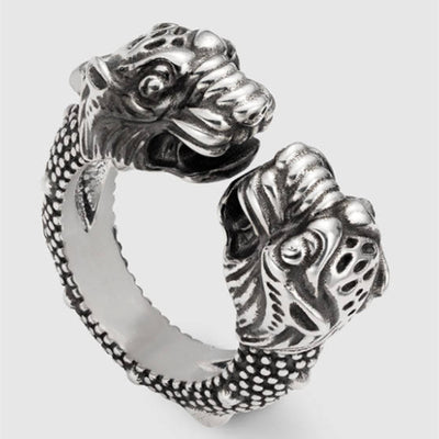 Anillo de Plata Esterlina S925 Hip Hop Vintage Desgastado - Image 5