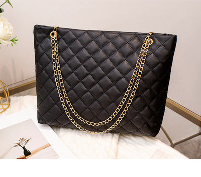 Bolso Bandolera Mujer Capacidad Grande Diseño Rombo Cadena Premium - Image 10