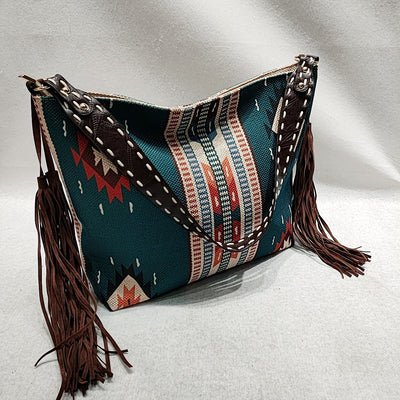 Bolso de Hombro Tejido a Mano en Algodón y Lino - Image 5