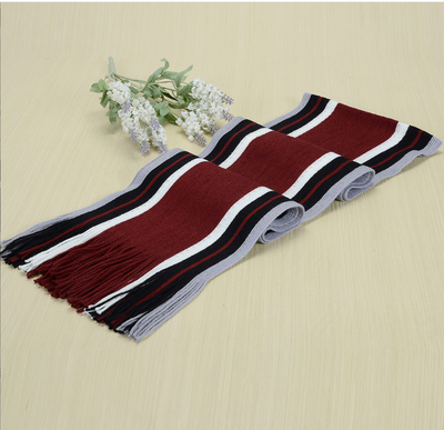 Bufanda de Punto Rayada para Hombre - Calidez y Estilo Combinado - Image 5