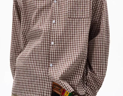 Camisa de Cuadros Clásica Americana de Manga Larga Unisex - Image 5